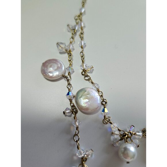 **Sale** DOL 2 strand cut AB crystals and pearl necklace - Picture 11 of 11